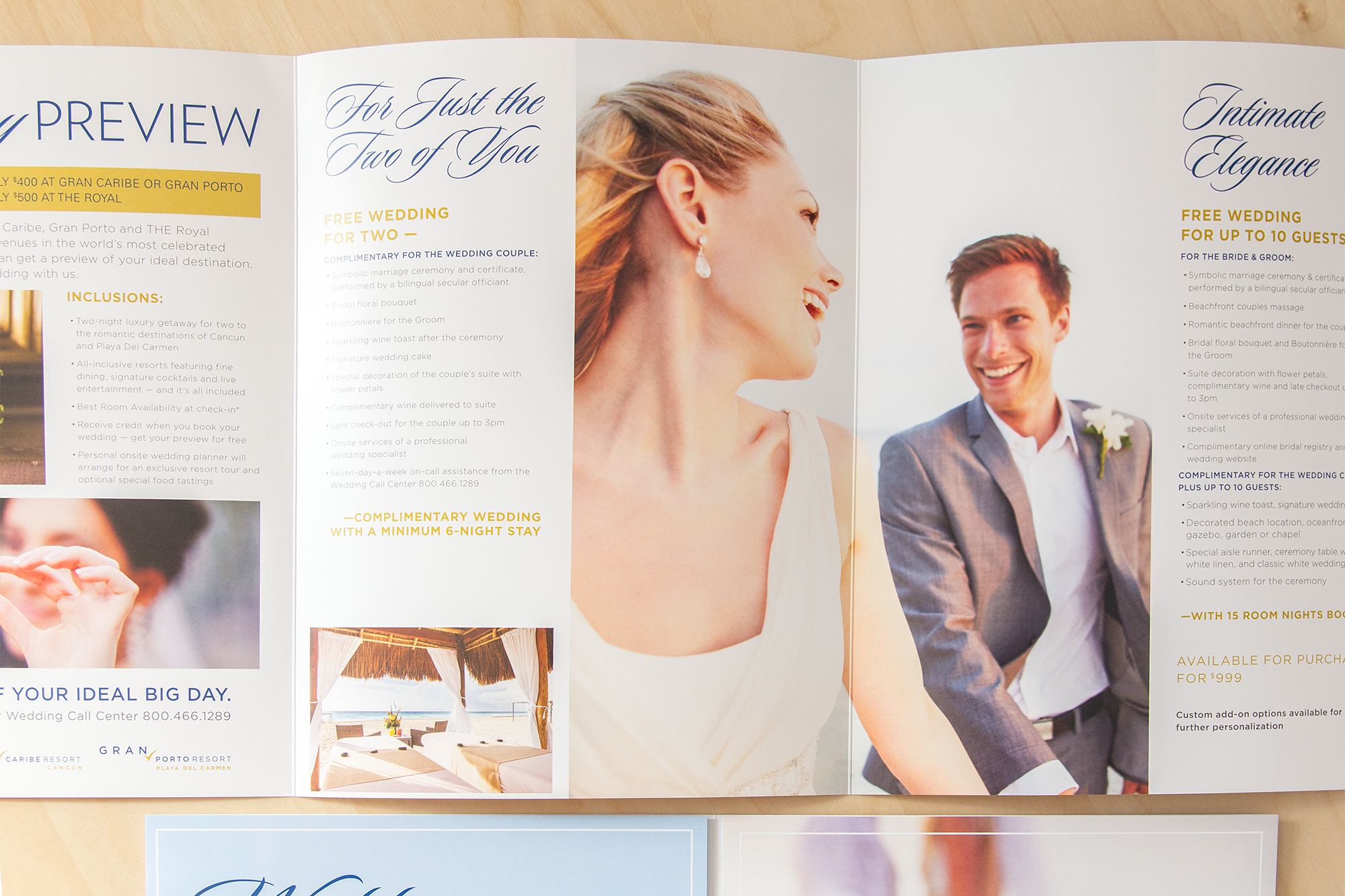 Playa Hotels & Resorts - 8-Page Wedding Gatefold Detail