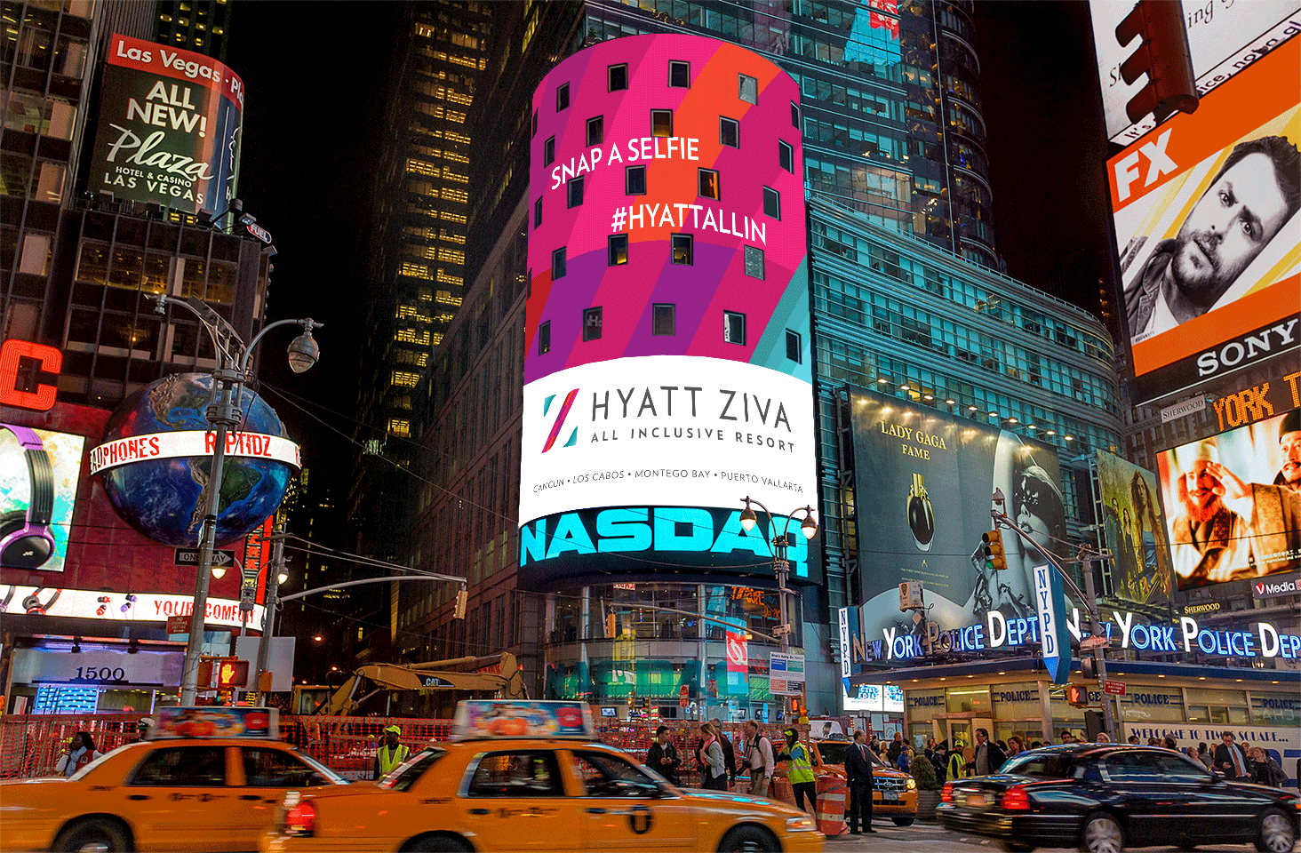 Hyatt Zilara / Ziva - Digital Billboard Detail
